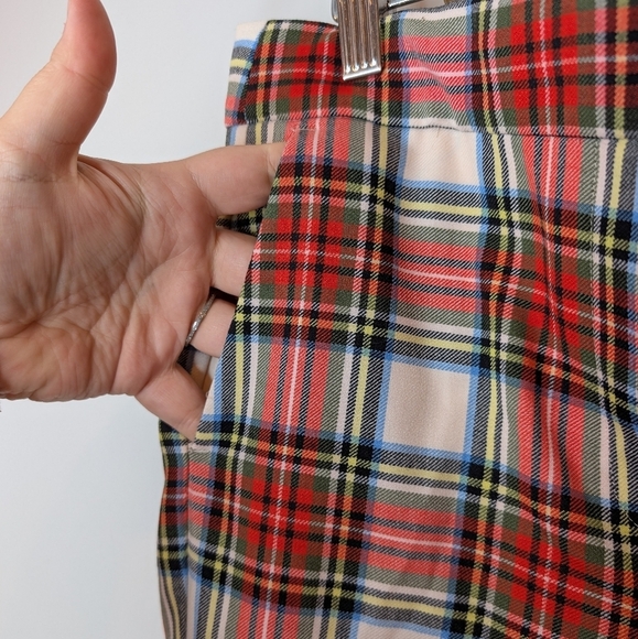 J Crew Willa Cropped Flare Pant in Snowy Stewart Tartan Wool Blend 8P - Picture 8 of 15